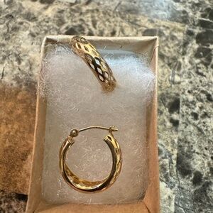 10k Yellow Gold Hoop Earrings